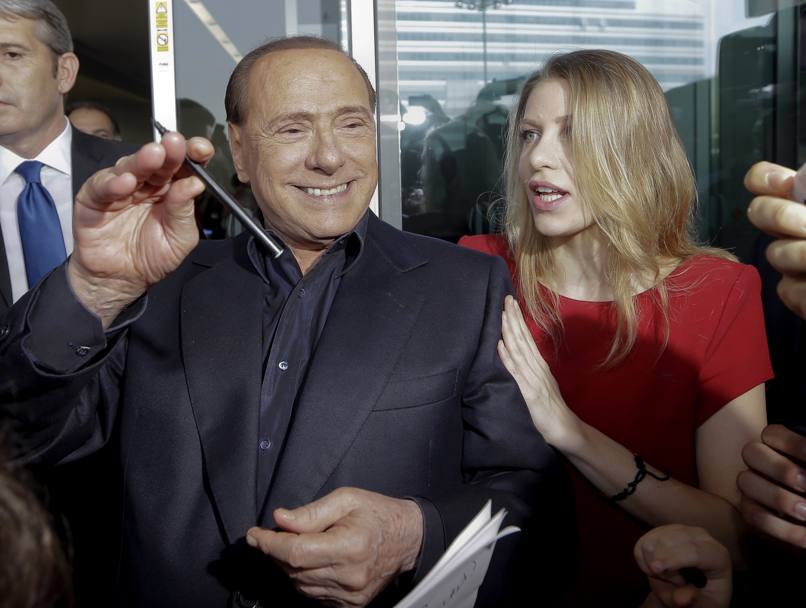 Silvio Berlusconi con la figlia Barbara. Ap